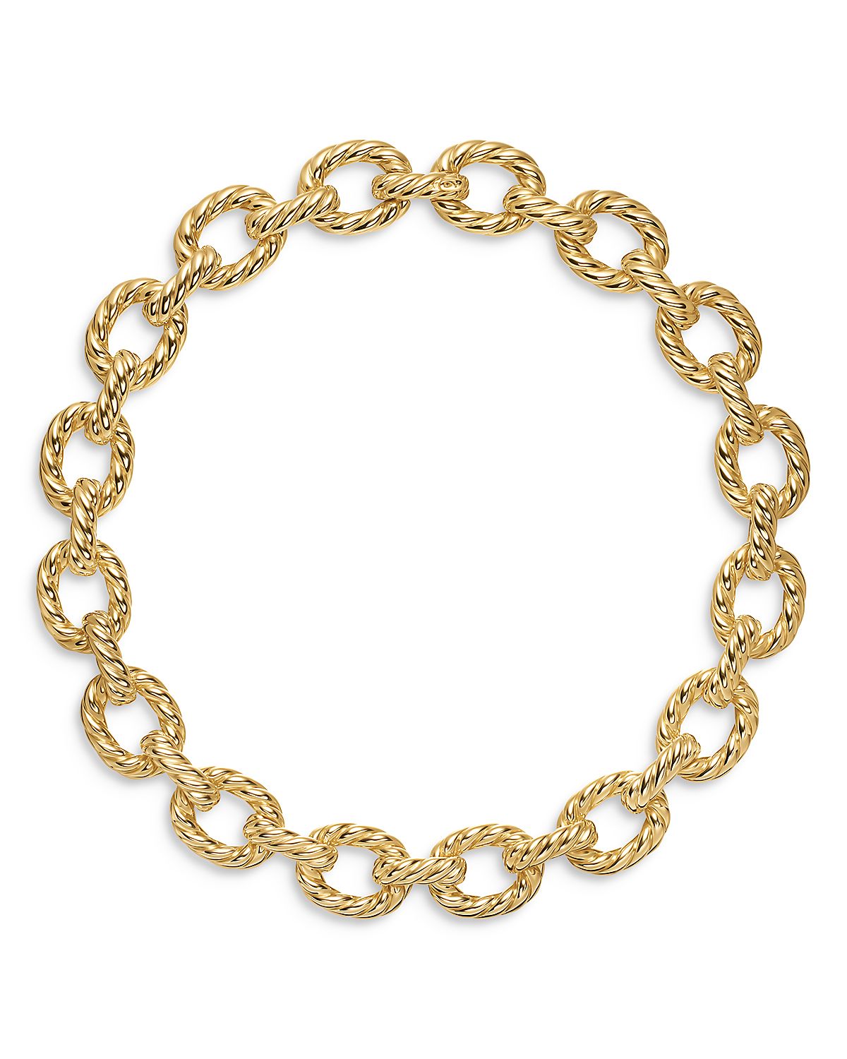 David Yurman Sculpted Cable Oval Link Necklace