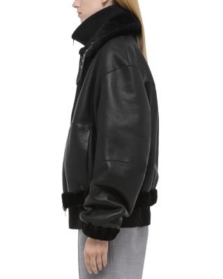 Reversible Shearling Bomber Jacket
