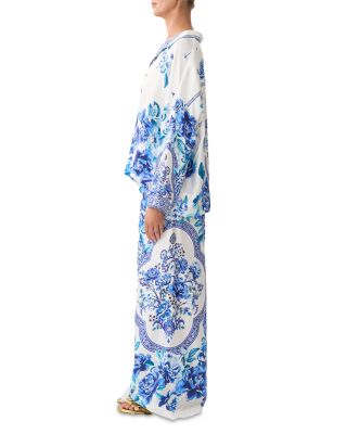 Silk Cropped Relaxed Shirt