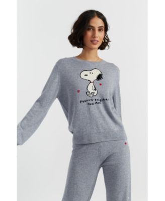  Women's Wool Cashmere Peanuts Original Sweater
