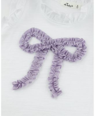 Girls' Rebekah Ruffle Bow Lavendar Sparkle Tank -Baby, Little Kid