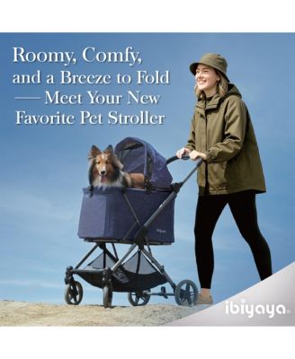  Maxi Deep Carriage with Puncture-Free Rubber Wheels, Lightweight and Collapsible Pet Stroller