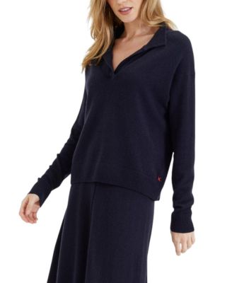 Women's Wool Cashmere Collared Sweater