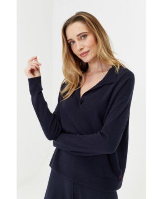 Women's Wool Cashmere Collared Sweater