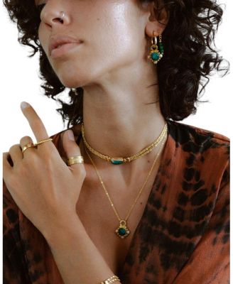 Esther Pearl Drop Hoop Earrings