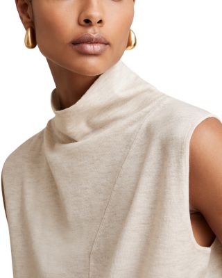 REISS Harper Wool Sleeveless Slouch Neck Top | Bloomingdale's