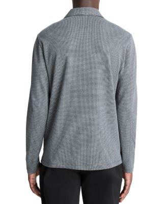 Houndstooth Long Sleeve Polo