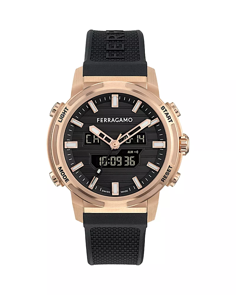 Ferragamo Sport Anadigit Watch, 43mm