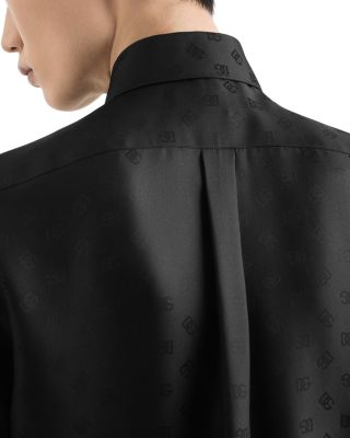 Long Sleeve Printed Silk Shirt