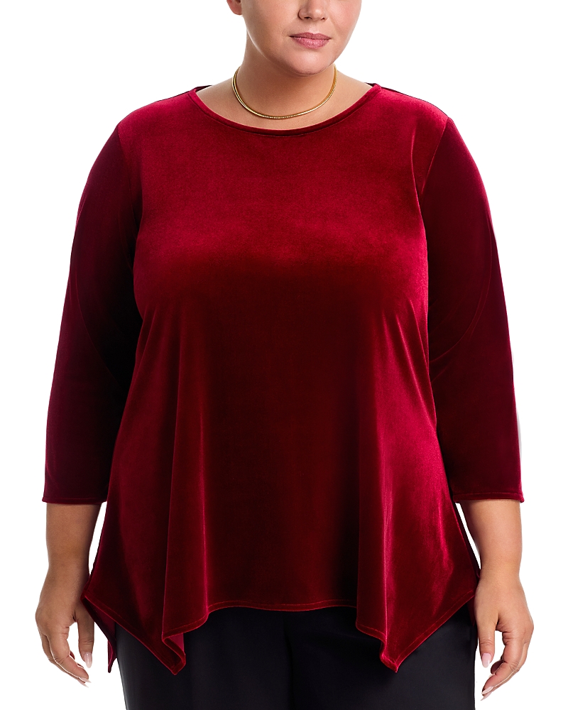 Caroline Rose Pop Velvet Top In Red
