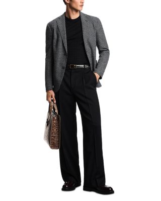 Geometric Jacquard Motif Short Sleeved Sweater