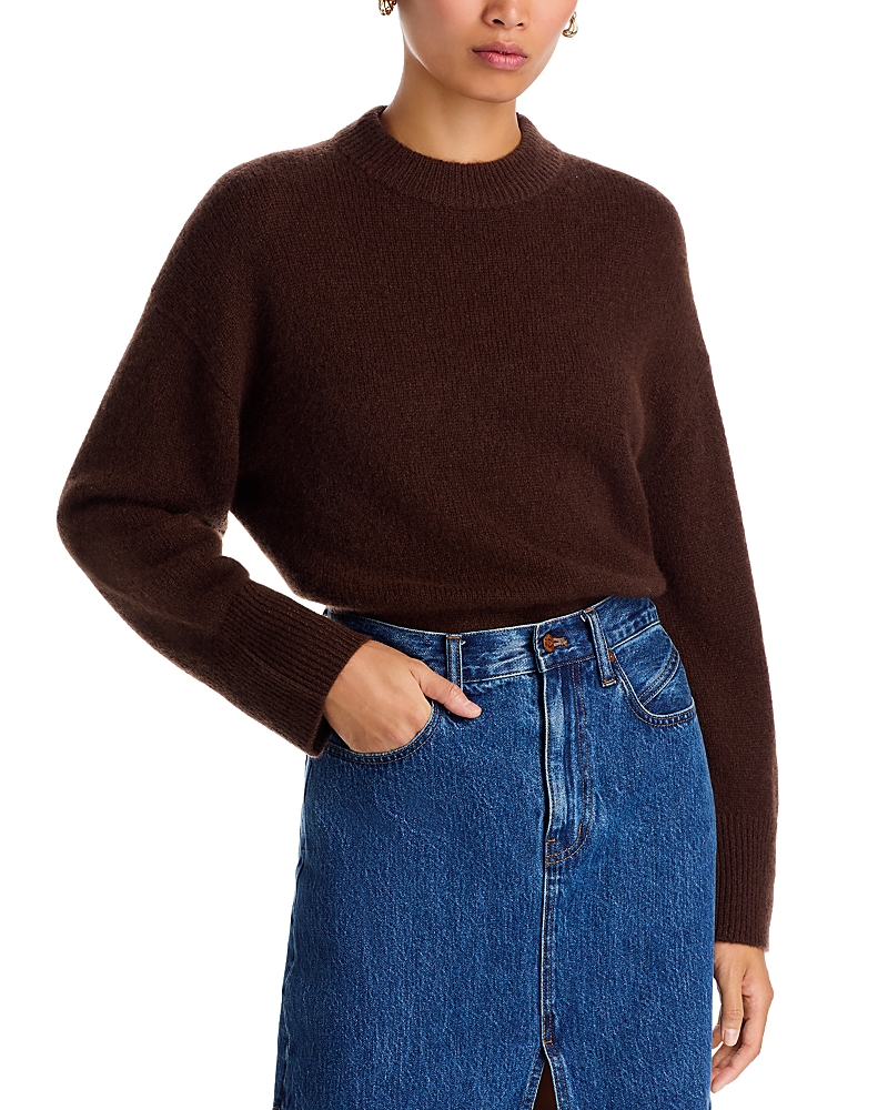 Rails Miranda Cashmere & Silk Crewneck Sweater In Burgundy