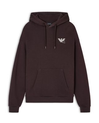 Twill Hooded Sweatshirt With Playing Cards Print at Back