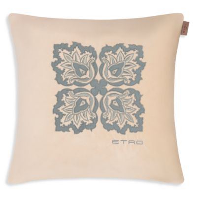 Velvet Loto Embroidered Decorative Pillow, 18&amp;quot; x 18&amp;quot;