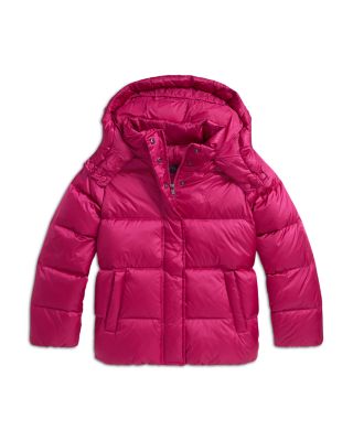 Girls' Metallic Down Hooded Jacket - Big Kid