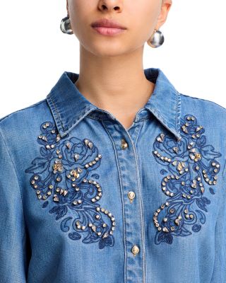 Rhinestone Embellished Shirt 