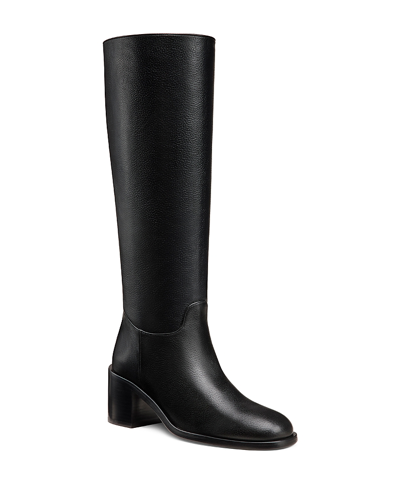 Stuart Weitzman Kaia Leather Knee Boots In Black
