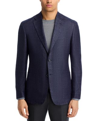 Loro Piana Wool, Silk & Cashmere Fabric Plaid Unstructured Regular Fit Sport Coat - Exclusive