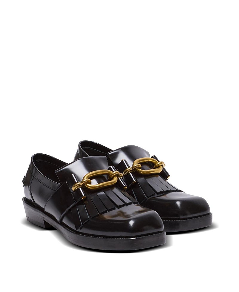 Balmain Men's Sync Glazed Leather Loafers