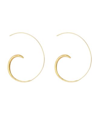 Aegina Pull Through Hoop Earrings