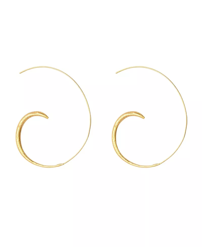Ottoman Hands Aegina Pull Through Hoop Earrings