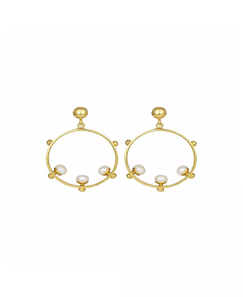 Ottoman Hands Aristea Bead Hoop Earrings