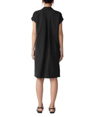 Notch Collar Shirt Dress