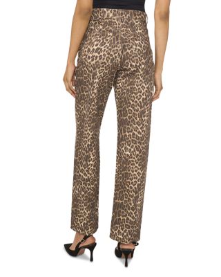 Mid Rise Printed Jeans in Khaki Haze