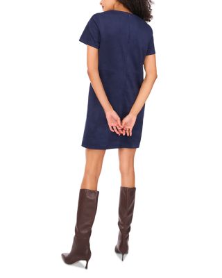 Paneled Shift Mini Dress