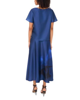 Flutter Sleeve Round Neck Blouse