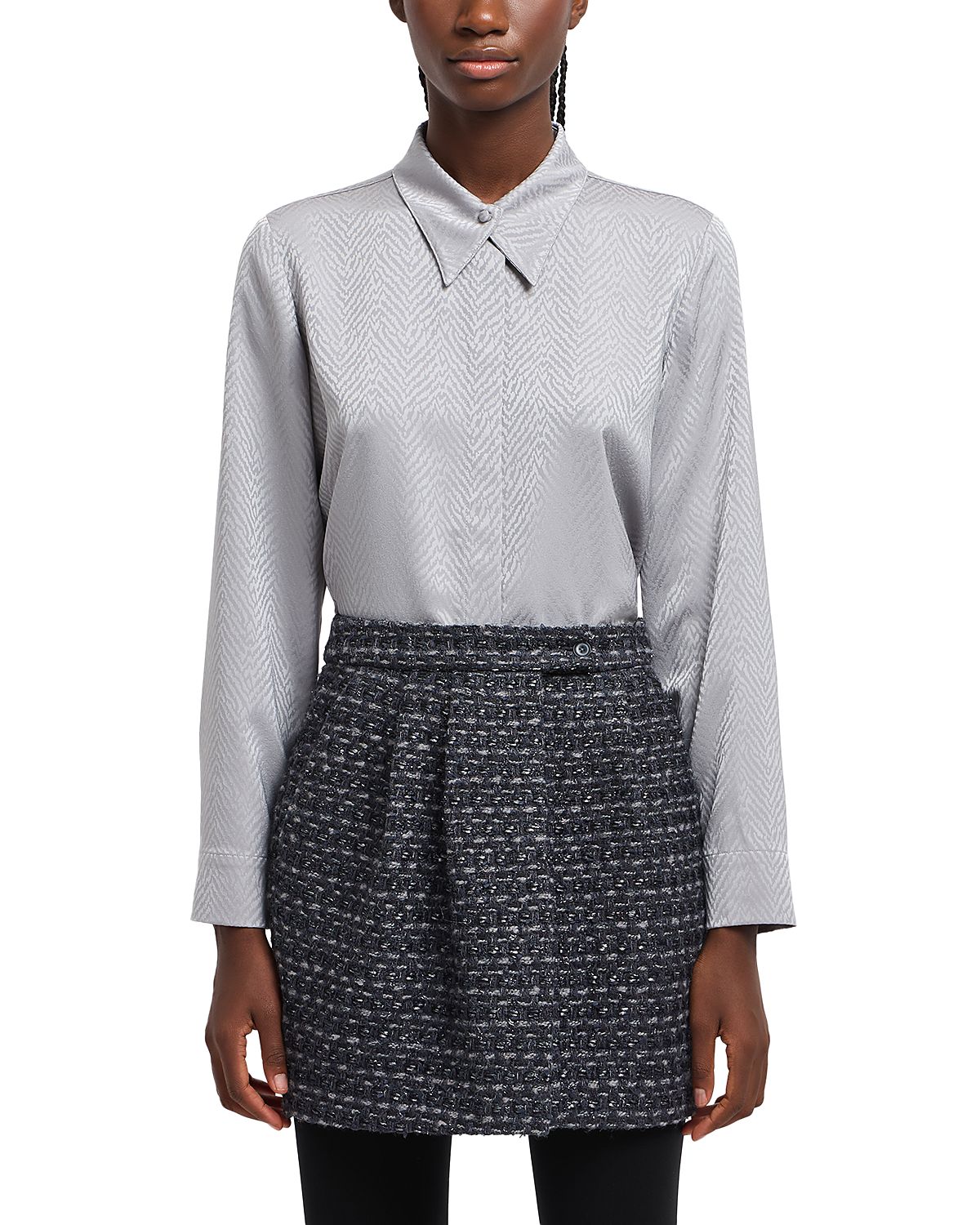 Emporio Armani Chevron Print Shirt