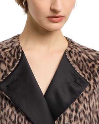 Animal Print Faux Fur Peacoat
