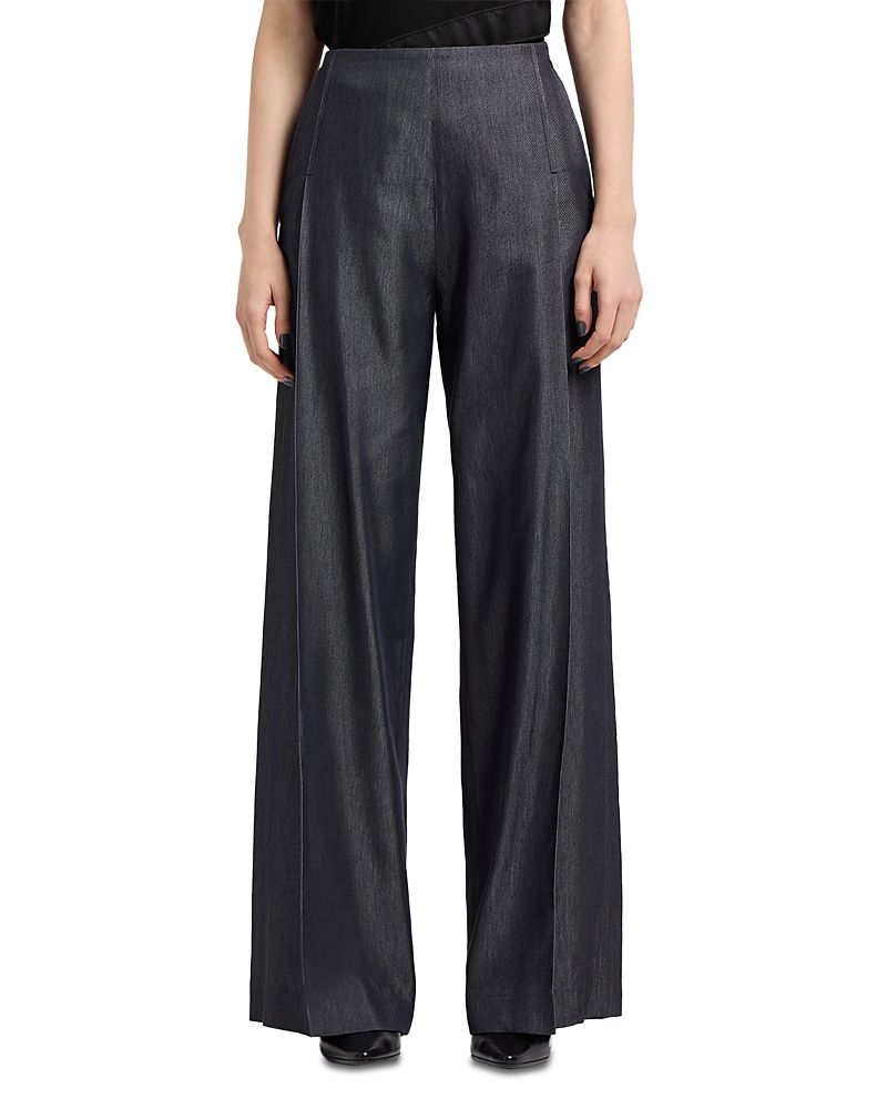 Emporio Armani Seam Crease Pants In Blue