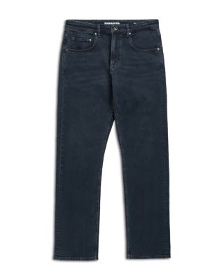 Linden Relaxed Fit Italian Denim Jeans in Blue Black