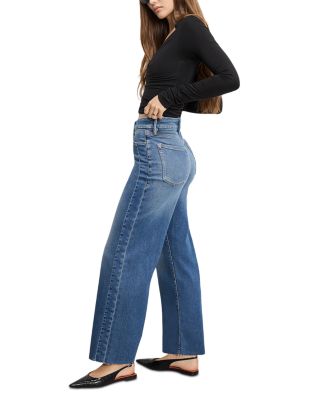 Good Skate Cropped Wide Leg Jeans in Indigo1005