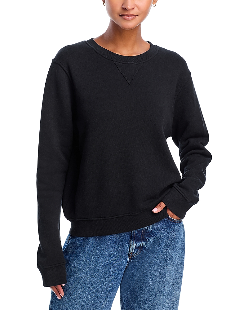 Perfectwhitetee French Terry Oversized Crewneck Sweatshirt In Black