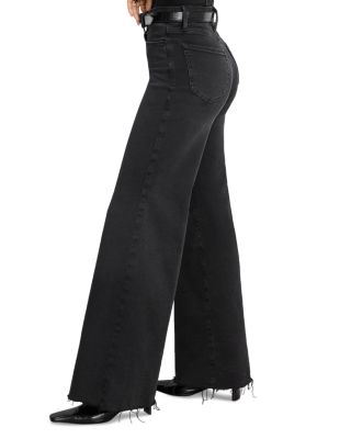 Soft Tech Good Waist Palazzo Jeans in Black391