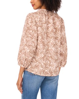 Split Neck Peasant Blouse