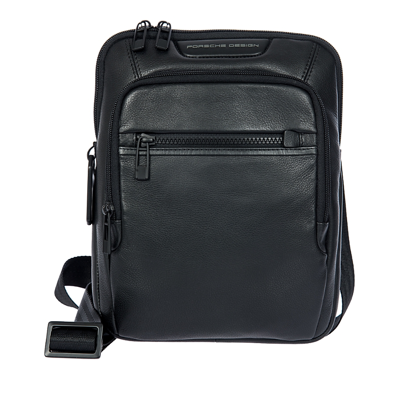 Porsche Design Roadster Leather Evo Shoulder Bag 10.5 In Black