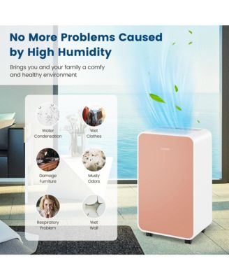  Portable 32 Pints/Day Dehumidifier for Home Basement with 3 Modes