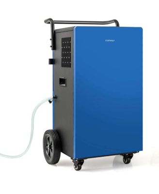  215 Pints Commercial Dehumidifier with Drain Hose 24H Timer Portable Handle