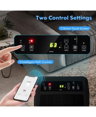  100-Pint Dehumidifier for Home & Basements with Smart App & Alexa Control