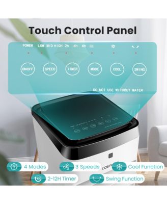  4-in-1 Evaporative Air Cooler with Fan & Humidifier