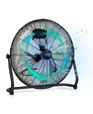 20" High Velocity Portable Pivoting Floor Fan with 3 Powerful Speeds