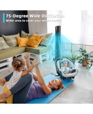 40''Tower Fan with Remote 75 Degree Oscillating Fan with 3 Wind Modes & 4 Wind Speeds