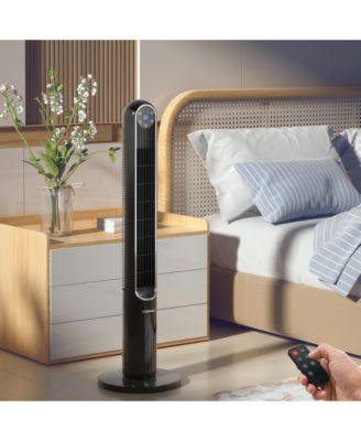 42'' Smart Display Panel 12H Timer Tower Fan with Remote