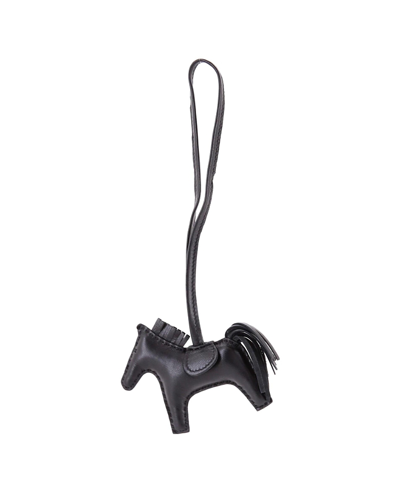 Pre-owned Pre-owned Hermes Hermes Pm Grigri Rodeo Bag Charm Leather In Black