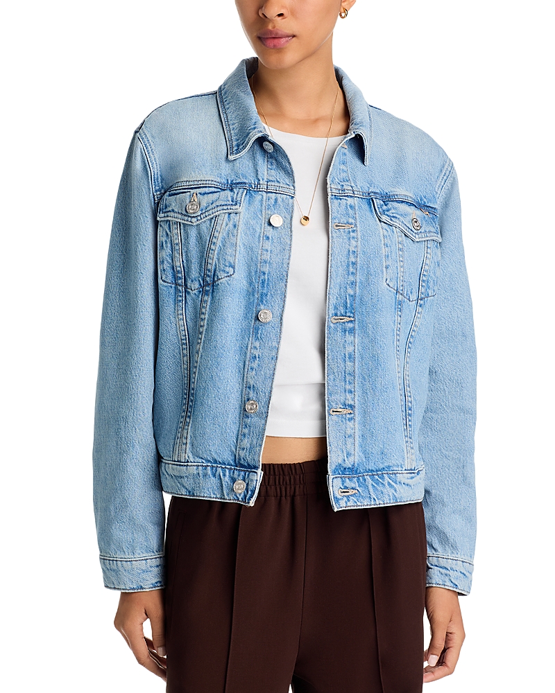 Mother The Bruiser Denim Jacket In Blue