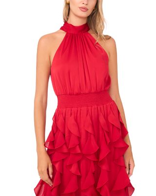 Flounce Cascading Maxi Dress