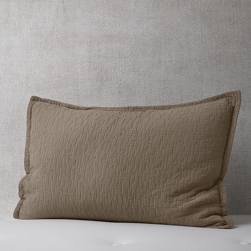 Hudson Park Collection Textured Italian Matelasse Standard Sham Set - Exclusive In Brown